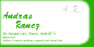 andras rancz business card